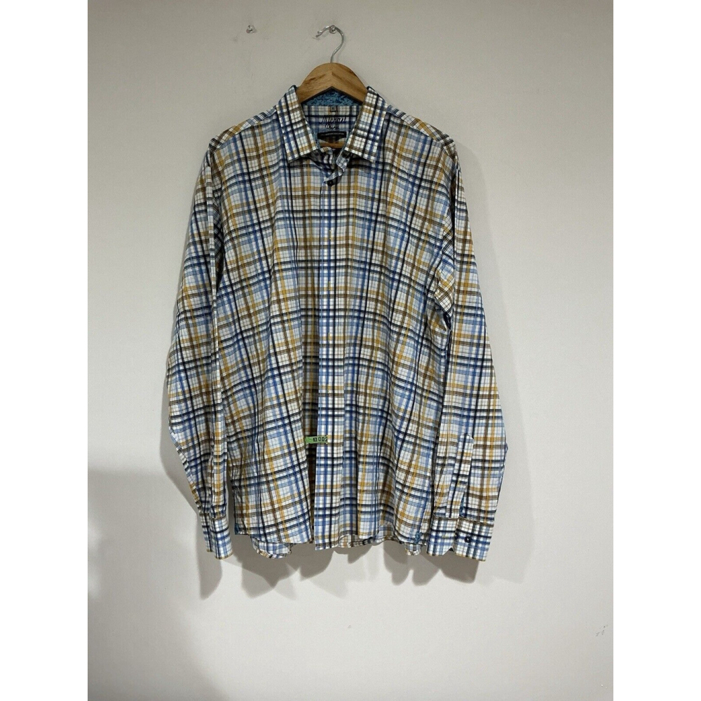 Men’s Michael Duru 2 Ply Nercerized Cotton Xl Long Sleeve Dress Shirt Multicolor